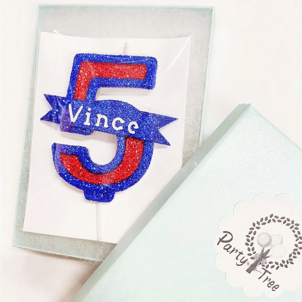 COPY - New! Personalized Name Candle Number Customized Birthday Candle Cake Top…